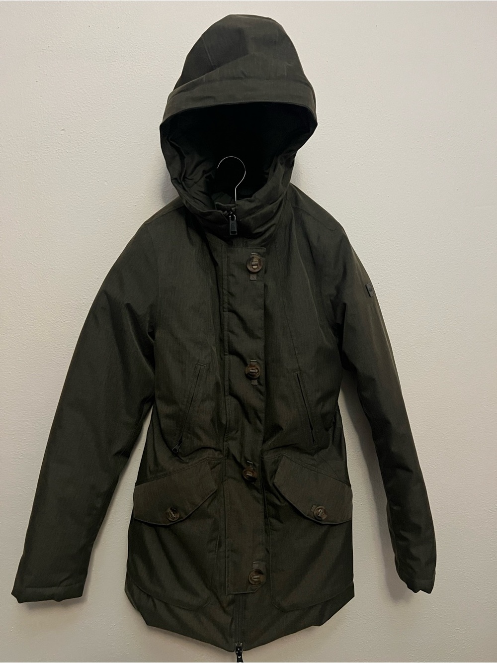 The North Face Women's Hooded Utility/ski Jacket in Olive size XS